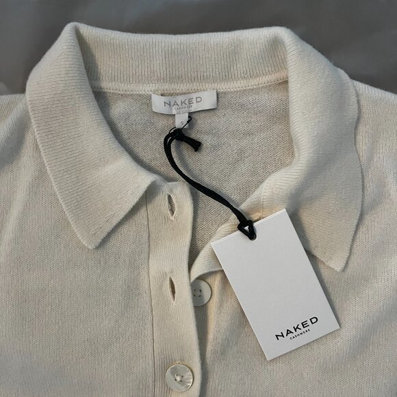 Naked Cashemere Jemma Ecru Polo Sweater - Picture 2 of 6